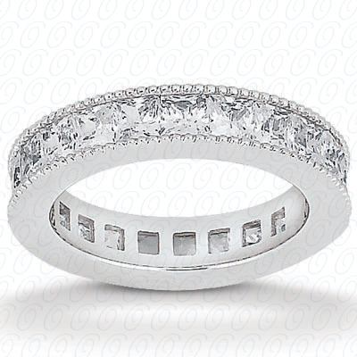 14KT Princess 0.90 CT. Eternity Wedding Bands