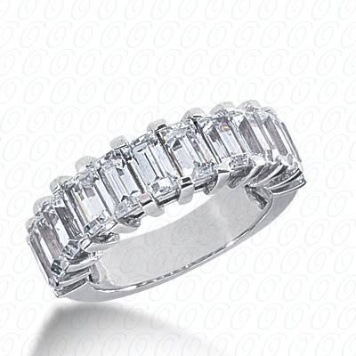 14KP Emerald 3.63 CT. WEDDING BANDS