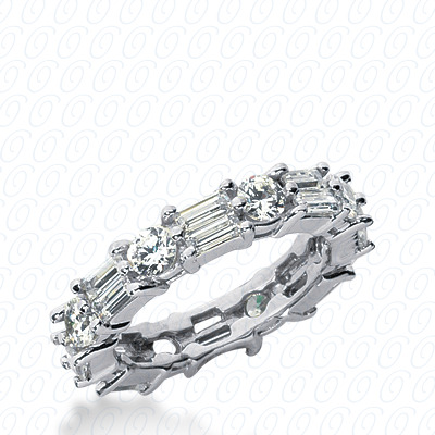 14KT Combinations 2.96 CT. Eternity Wedding Bands