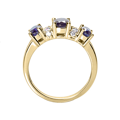 14KT COMBINATION 1.15 CT. COLOR STONE RINGS