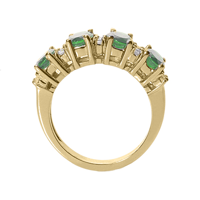 14KT COMBINATION 0.25 CT. COLOR STONE RINGS