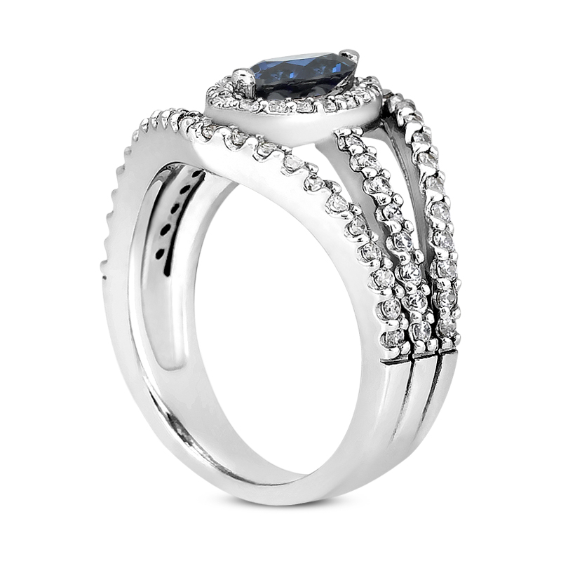 14KT MARQUISE 0.70 CT. COLOR STONE RINGS
