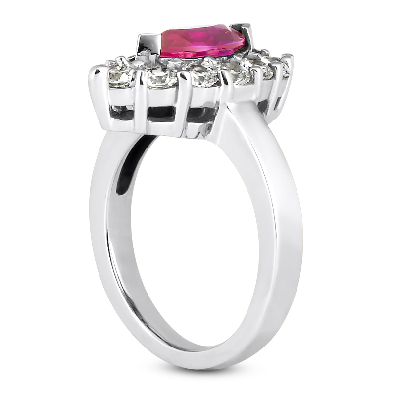 14KT MARQUISE 0.36 CT. COLOR STONE RINGS