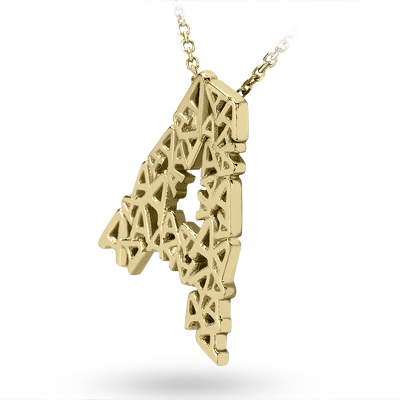 14KT  Initials 0.00 CT. PENDANTS