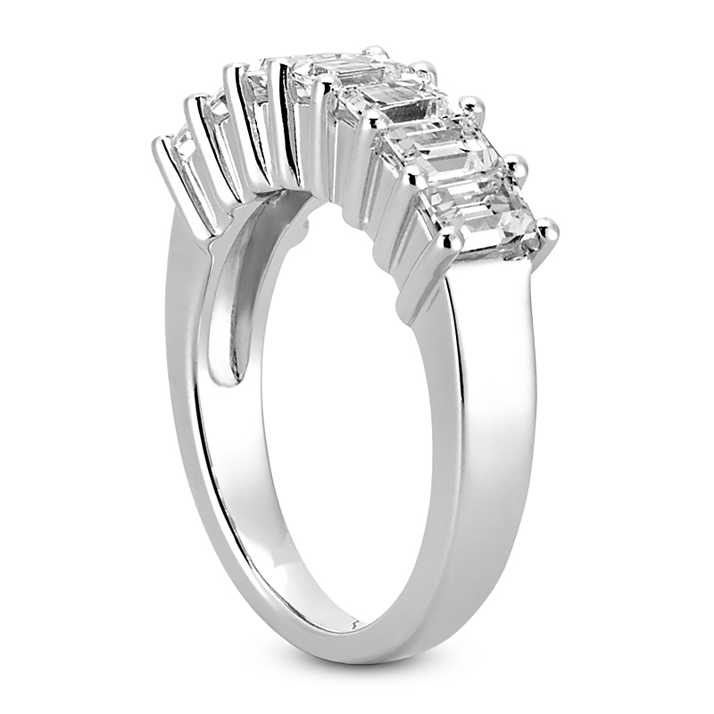 14KT Emerald 0.60 CT. WEDDING BANDS