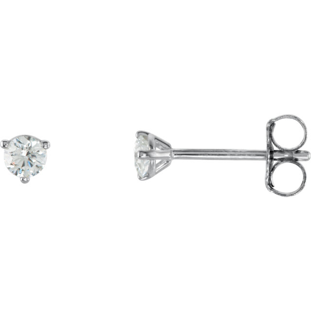 Round 3-Prong Stud Earrings