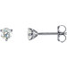 Round 3-Prong Stud Earrings