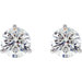 Round 3-Prong Stud Earrings