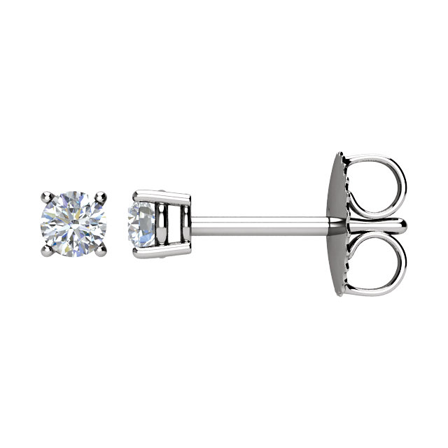 Round 4-Prong Stud Earrings