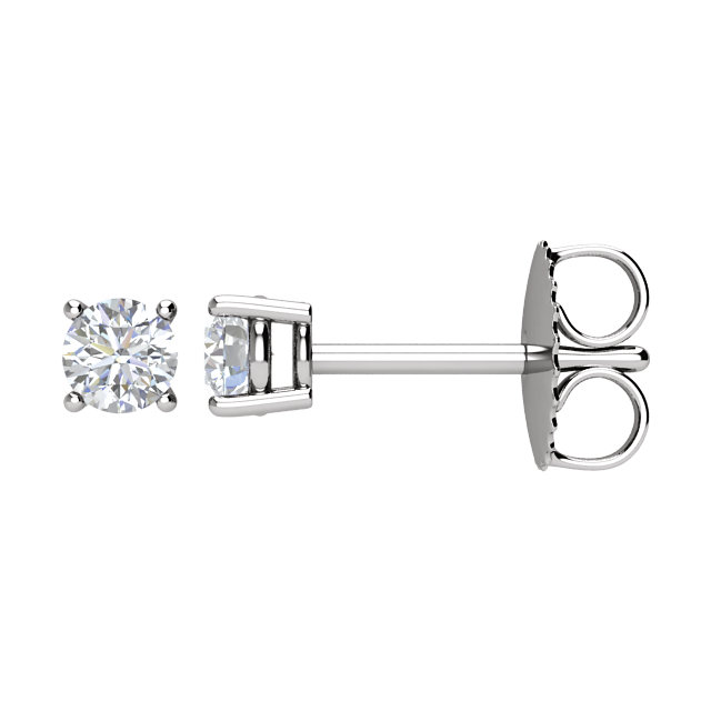 Round 4-Prong Stud Earrings
