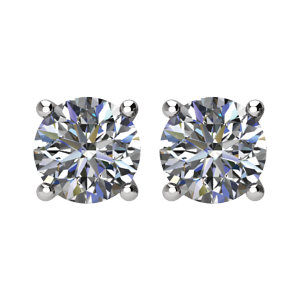 Round 4-Prong Stud Earrings