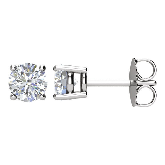 Round 4-Prong Stud Earrings