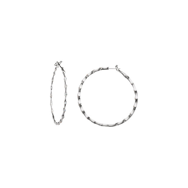 Diamond Inside/Outside Hoop Earrings