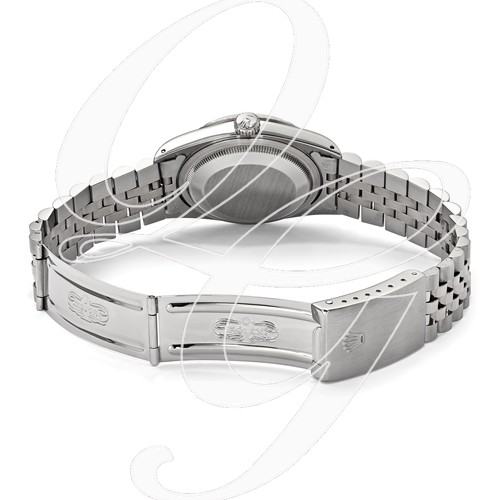 Certified Pre-owned Rolex Steel/18kw Bezel, Mens Diamond Blue Watch