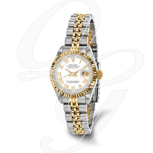 Certified Pre-owned Rolex Steel/18ky Ladies White Dial Watch