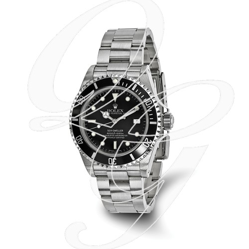 Certified Pre-owned Rolex Stainless Steel Mens Sea Dweller Black Watch