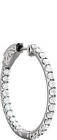 14kt White 2 CTW Diamond Inside/Outside Hoop Earrings
