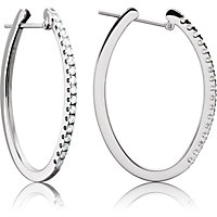 Prong Set Diamond Hoop Earrings