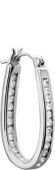 14kt White 1/2 CTW Diamond Inside/Outside Hoop Earrings 
