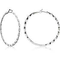 Bezel Set Inside/Outside Diamond Hoop Earrings
