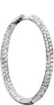 18kt White 1 1/2 CTW Diamond Inside/Outside Hoop Earrings