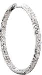 18kt White 1 3/4 CTW Diamond Inside/Outside Hoop Earrings