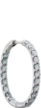 14kt White 3 CTW Diamond Inside/Outside Hoop Earrings