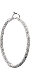 14kt White 2 7/8 CTW Diamond Inside/Outside Hoop Earrings