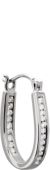 14kt White 1/4 CTW Diamond Inside/Outside Hoop Earrings 