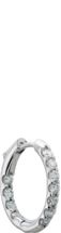 14kt White 1 CTW Diamond Inside/Outside Hoop Earrings