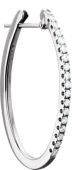 14kt White 1/2 CTW Diamond Hoop Earrings