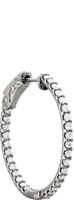 14kt White 1 CTW Diamond Inside/Outside Hoop Earrings
