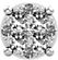 14kt White 3/8 CTW Diamond Cluster Friction Post Earrings
