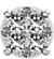 14kt White 1/3 CTW Diamond Cluster Friction Post Earrings