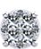 14kt White 1/6 CTW Diamond Cluster Friction Post Earrings