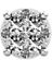 14kt White 1/4 CTW Diamond Cluster Friction Post Earrings
